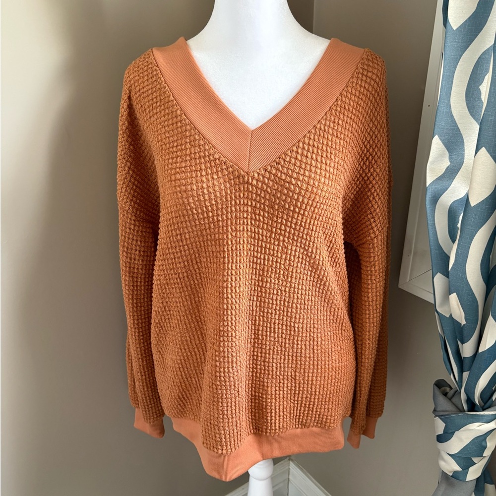 Adreamly Orange Knit Sweater